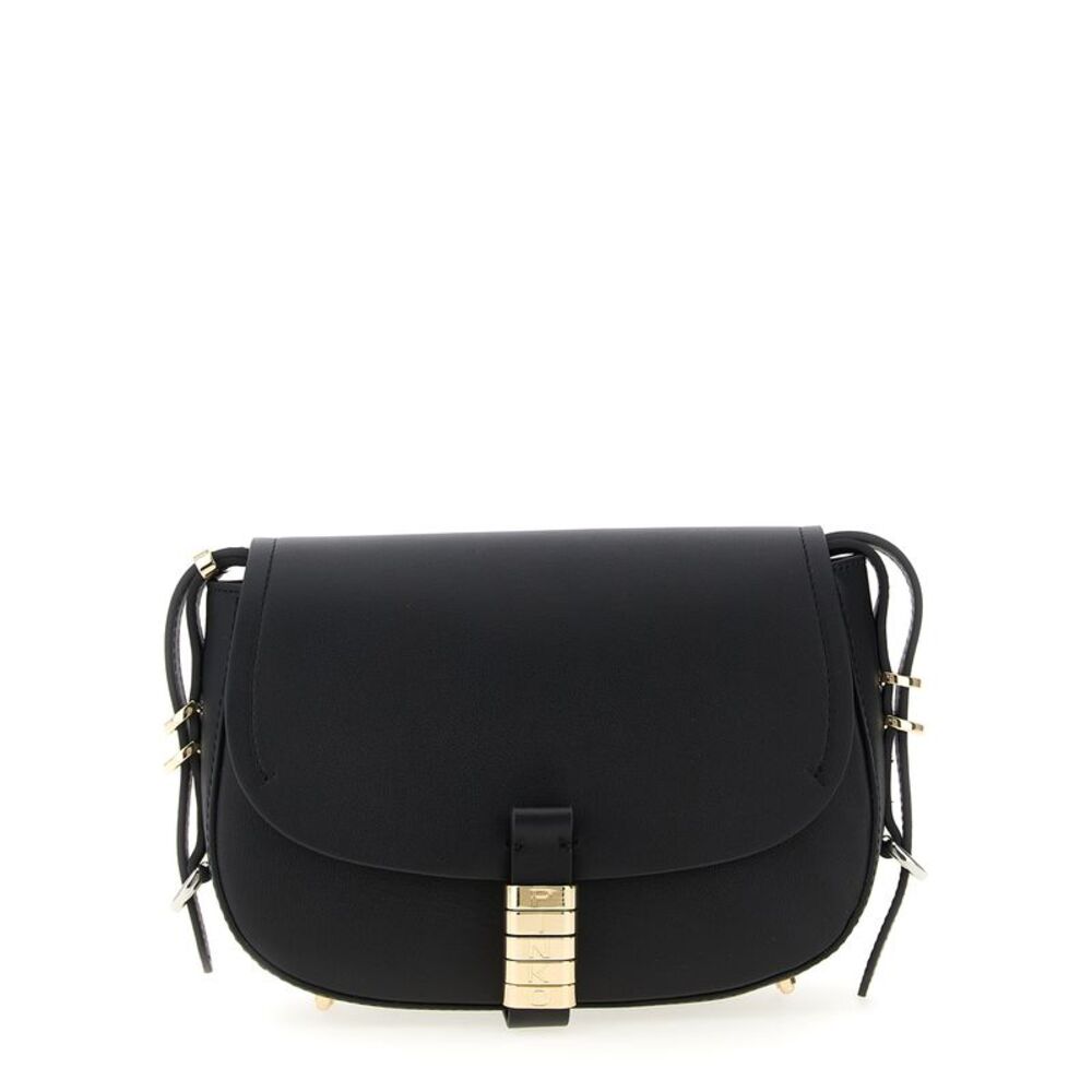 PINKO Black Calfskin Crossbody Women's Bag